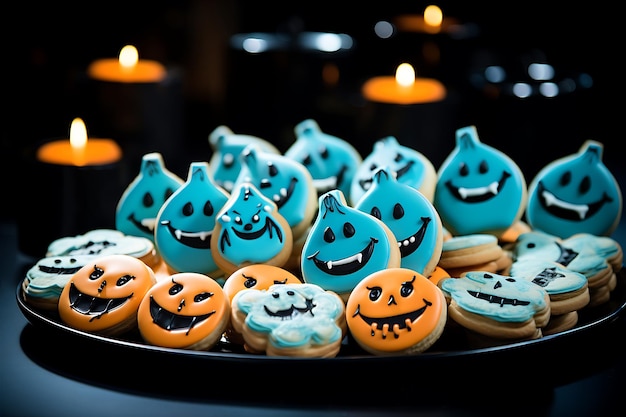 Photo decorated cookies halloween party