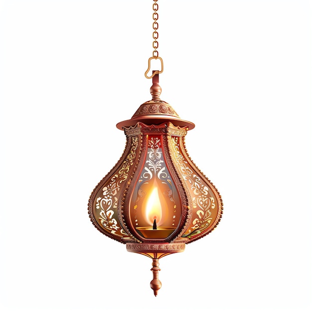 decorated hanging diya hindu