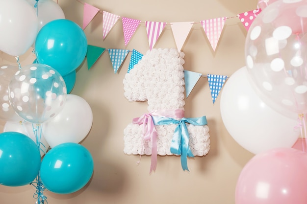 Decorated party for first birthday