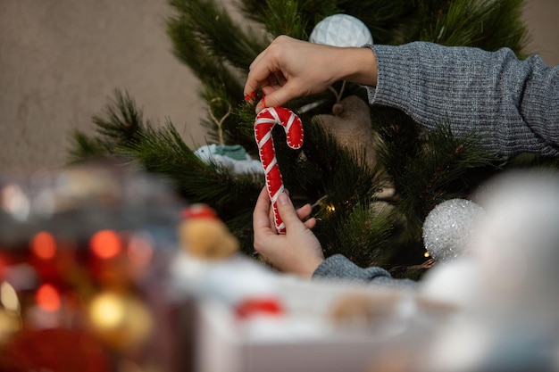 Decorating christmas tree inside