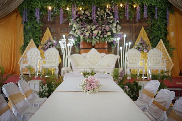 Decoration Arrangement for a Traditional Wedding Ceremony