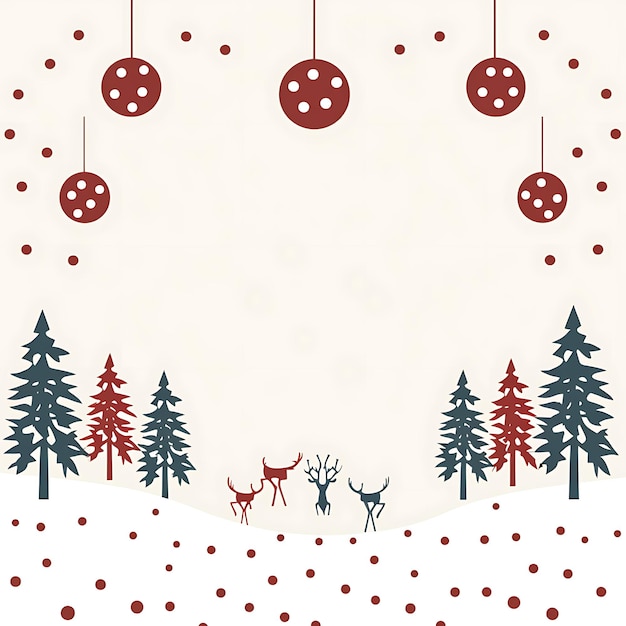 Decoration card Christmas scene with blank space for your message text