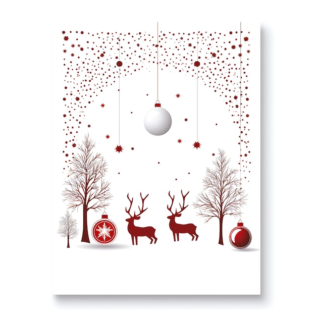 Decoration card Christmas scene with blank space for your message text