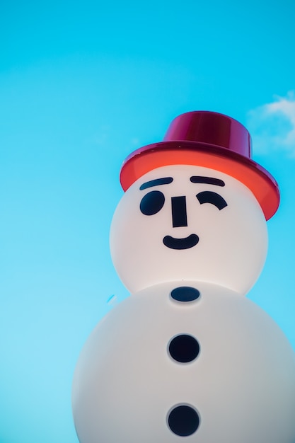 Decoration of snowman statue 