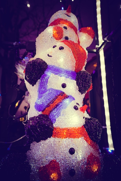 Decoration of snowman statue 