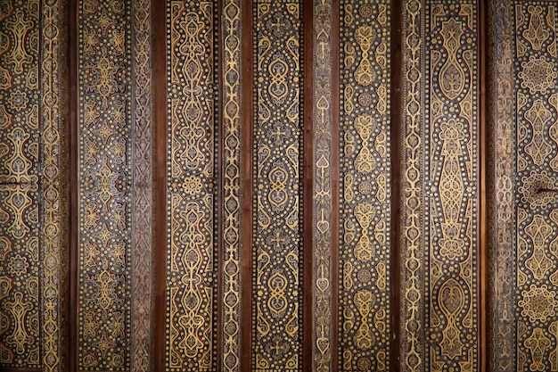 Decorations on a ceiling in Mosque Cathedral of Cordoba in Spain