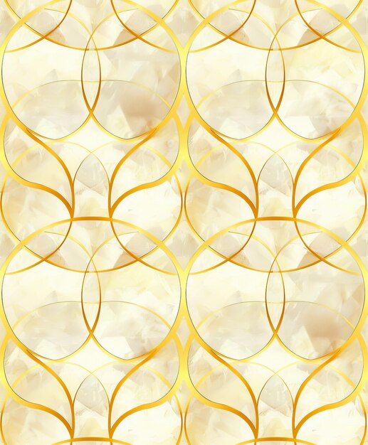 Decorative 3D background for Asian zen interior design creating an abstract gold circular pattern and gradient