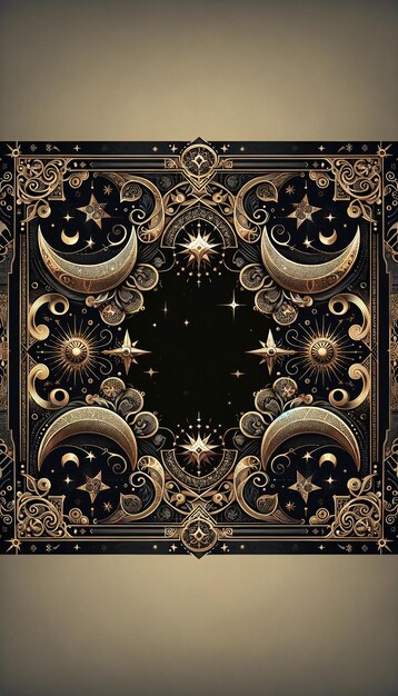 Decorative Celestial Border Design