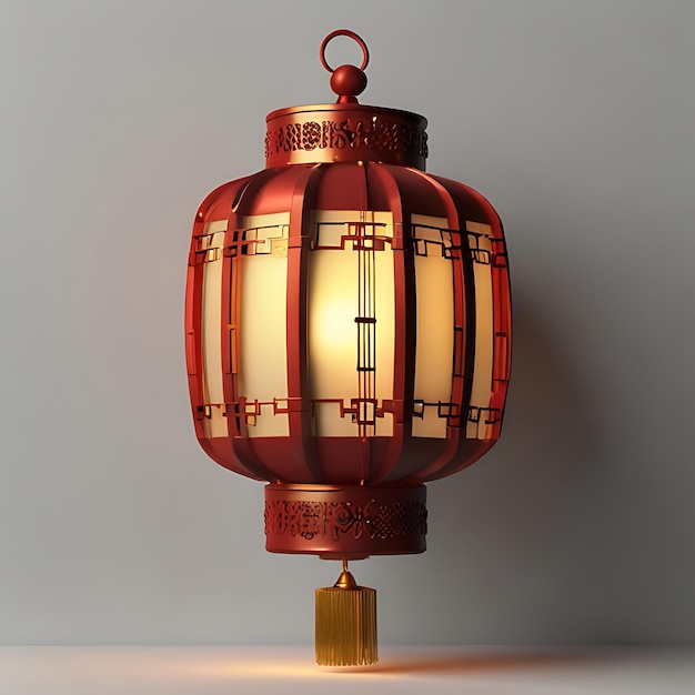 Decorative Chinese New Year lantern ornament with tassels adding a festive touch