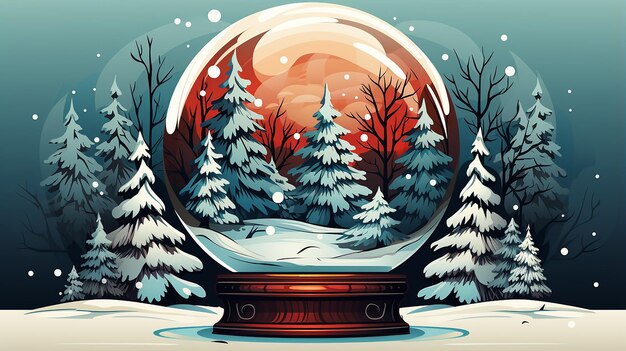 Decorative Christmas Snowball Vector Illustration