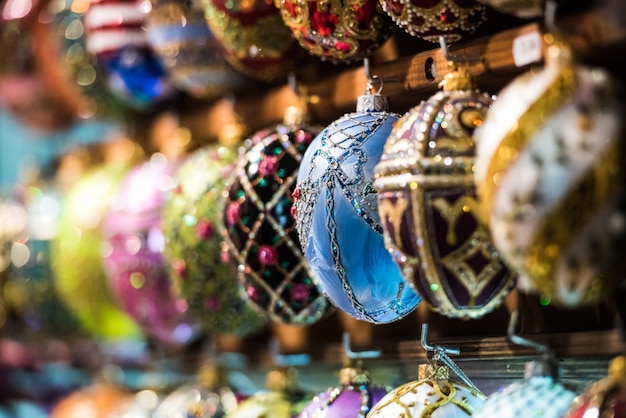 Decorative egg toys at market