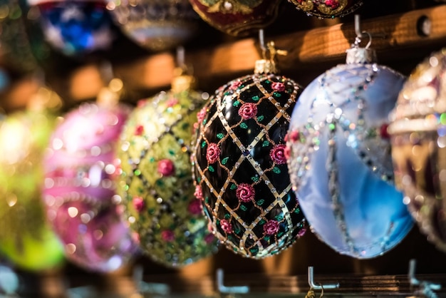 Decorative egg toys at market