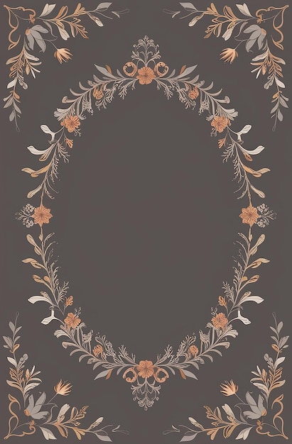 Decorative floral frame with smooth and elegant edges