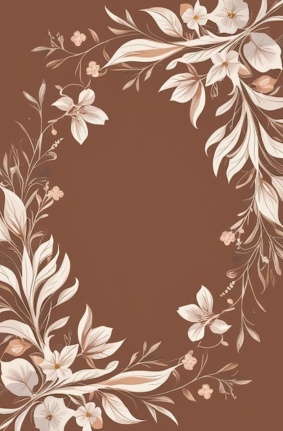 Decorative floral frame with smooth and elegant edges