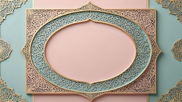 a decorative frame with a gold frame with a green border