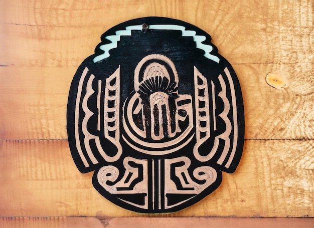 Decorative mexican symbol on board