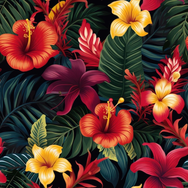 Decorative multicolor floral seamless pattern