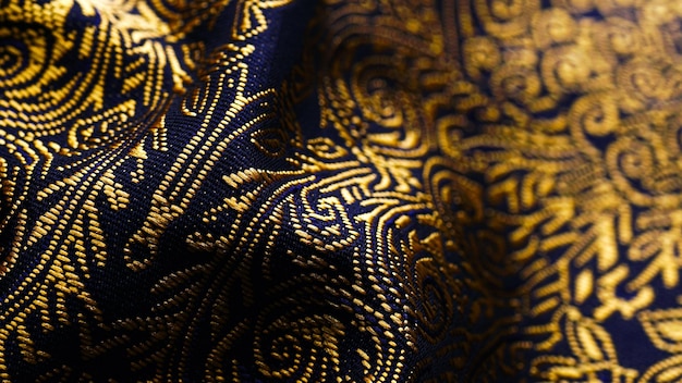 Decorative pattern of fabric in the Thai traditional style on the fabric