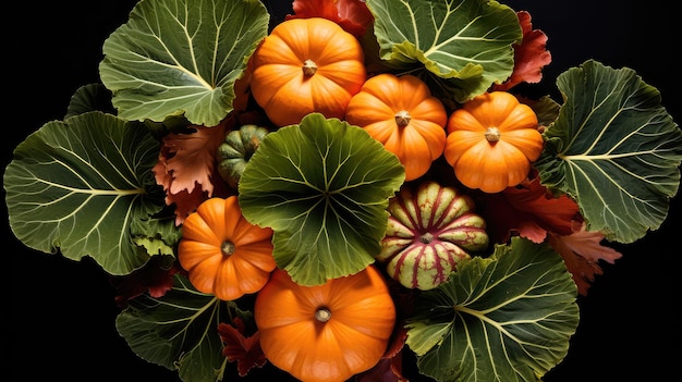 decorative pumpkin leaves