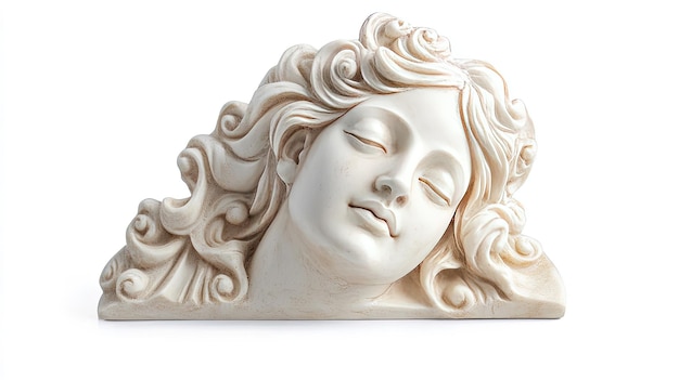 Decorative sculpture on the white background