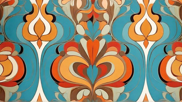 Photo decorative tile design featuring a vibrant colorful pattern