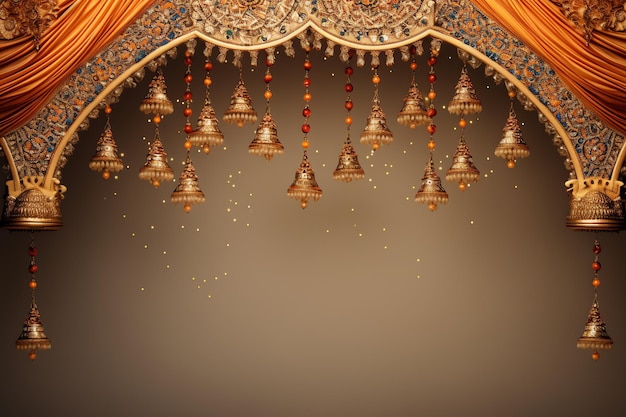 Decorative toran Doorway hanging diwali background