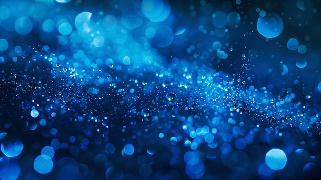 A deep blue background with glitters