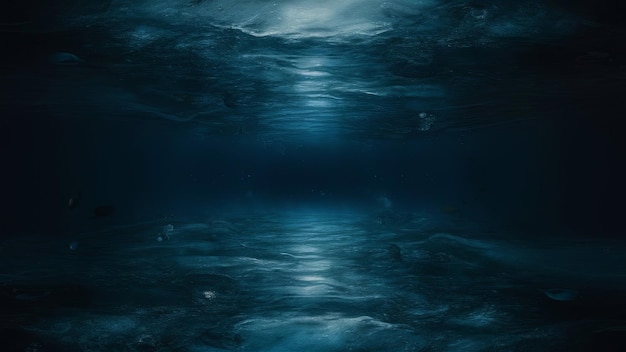 Photo the deep blue expanse of the oceans surface observed from below the water