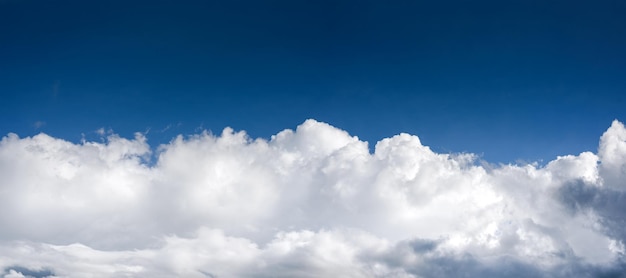 Deep blue sky and white clouds