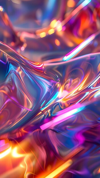 Deep Colorful Holographic Abstract Background