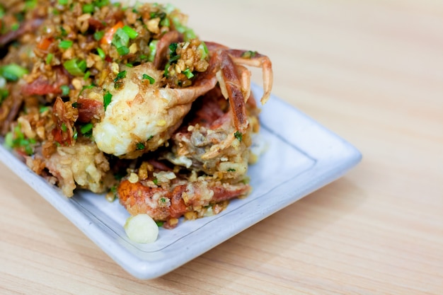 Deep Fried Soft Shell Crab with Garlic and Pepper. Easily tricky menu