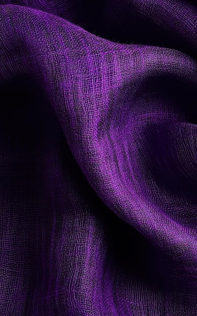 Photo deep purple colored linen texture