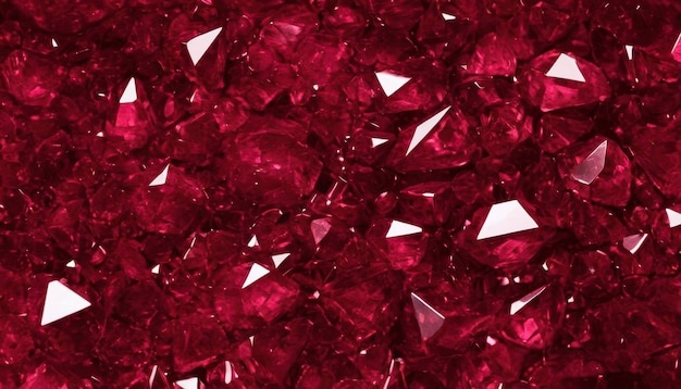 Photo deep ruby gemstone texture with glowing facets