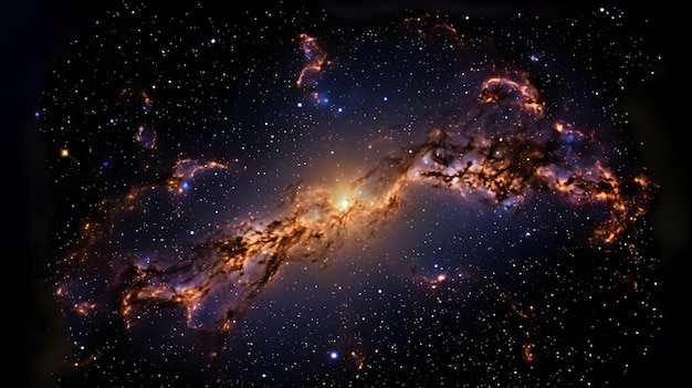 Deep space full of star and galaxy or nebula for universe background