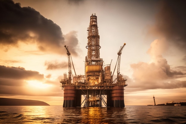 a deepsea oil rig symbolizing the oil and gas industry and the challenges it faces