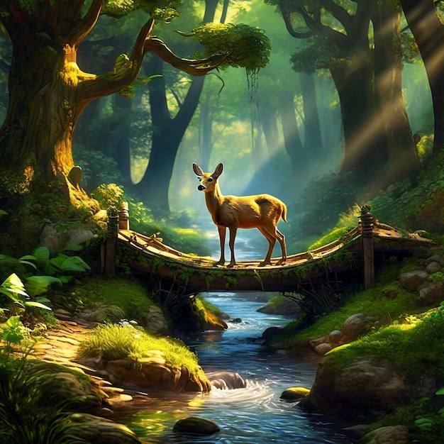 deer in beautiful place