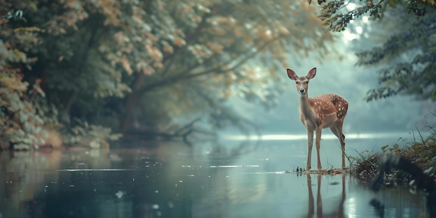 A Deer in a Forest by Water A Psalm 42Inspired Scene Concept Wildlife Photography Nature Scenes Inspirational Themes Biblical Imagery Tranquil Landscapes