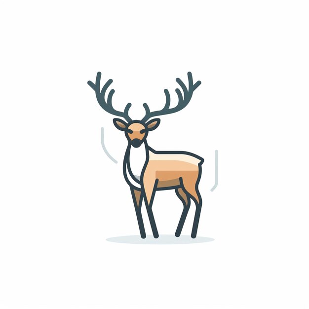 Deer Icon Animal and Nature Symbol Art Logo Illustration