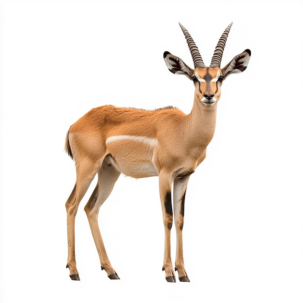 a deer is shown with a white background