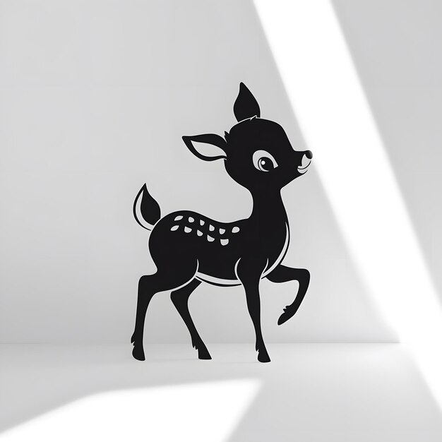 Photo deer silhouette vector design with a white background