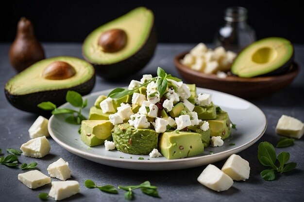 Photo default avocado and feta cheese