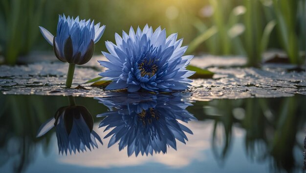 Default Beautiful Cornflowers Lotus water plant with