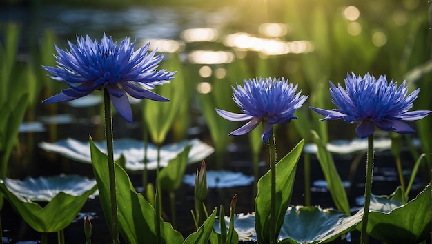 Default Beautiful Cornflowers Lotus water plant with