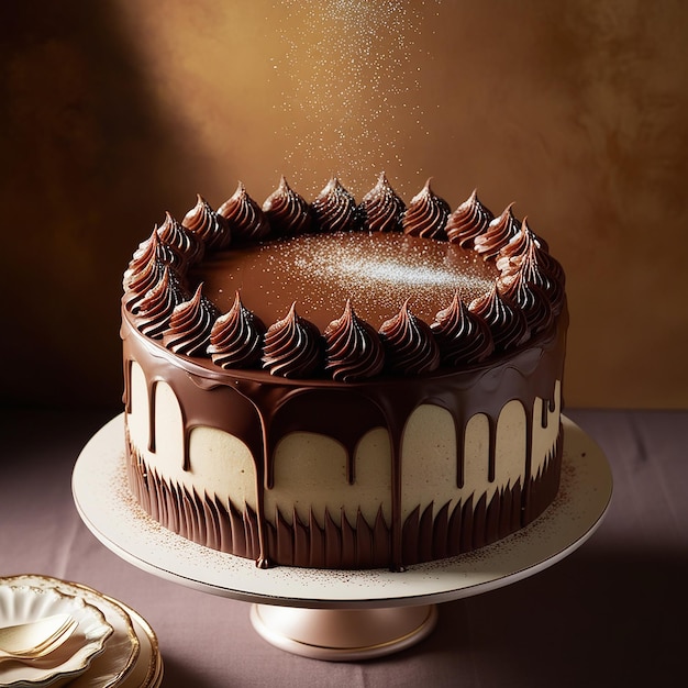 Default beautiful photorealistic cake of an circular