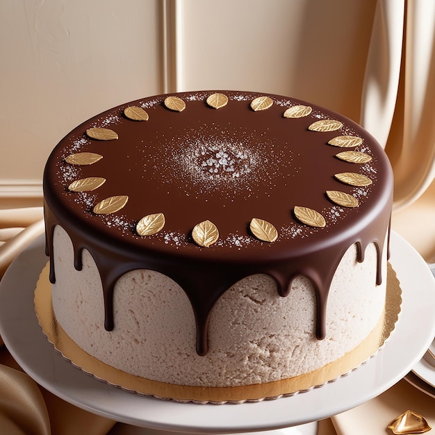 Default beautiful photorealistic cake of an circular