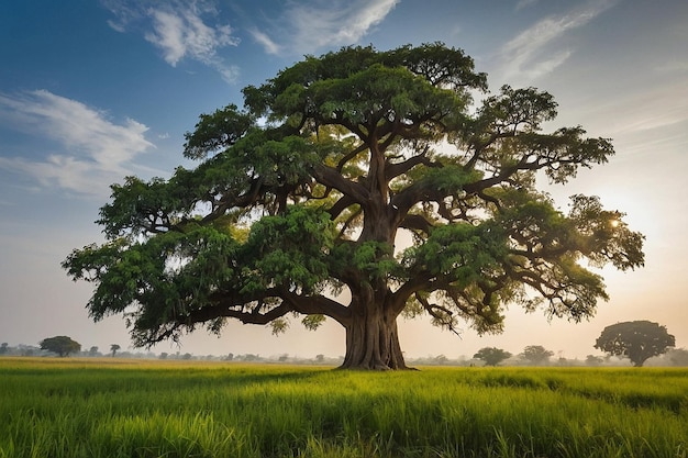 Default Bodhi tree with an expansive grassland