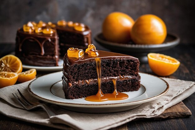 Default Chocolate cake with a caramel filling