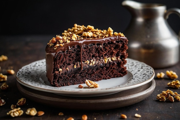 Default Chocolate cake with crushed nuts