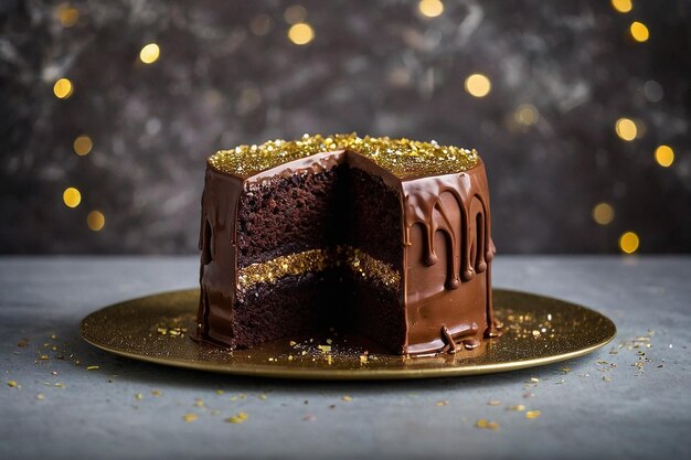 Default Chocolate cake with edible glitter