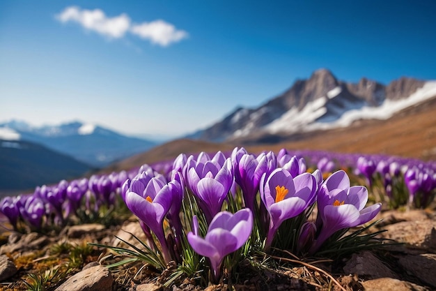 Default Crocus with a mountainous landscape